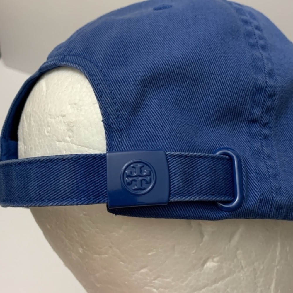 Tory Burch Sport LOVE Cap Baller Hat in Blue with white chenille letters - Picture 11 of 15